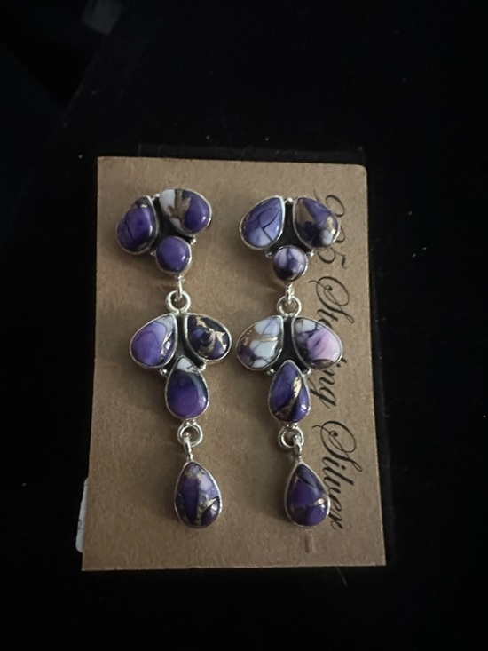 Jewelry - 925 Sterling Silver Purple White TQ